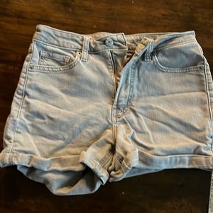 Tan old navy high rise jean material shorts
